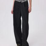 Bay Printed Barrel Leg Pants in Cotton Blend
